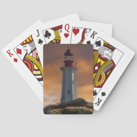 Vuurtoren Point Atkinson bij zonsondergang Pokerkaarten (Achterkant)