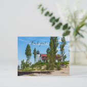 Vuurtoren Point Betsie Dankuwkaart Briefkaart (Staand voorkant)