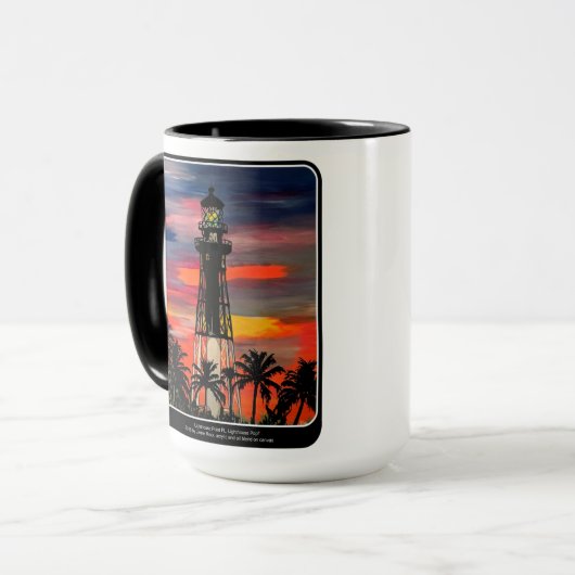 'Vuurtoren Pop' schilderen op een Mok (Voorkant links)