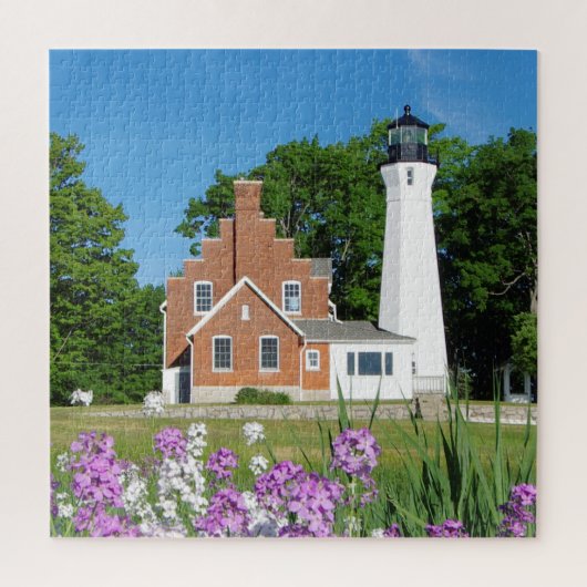 Vuurtoren Port Sanilac Legpuzzel (Verticaal)