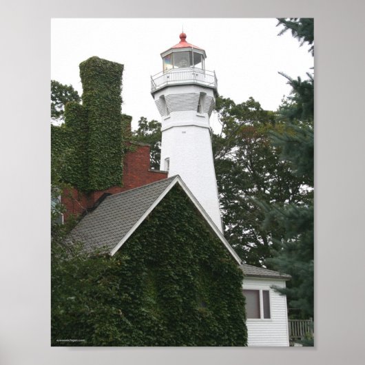 Vuurtoren Port Sanilac Poster (Voorkant)