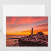 vuurtoren | Portland Head Kaap Elizabeth Maine Bedankkaart (Voorkant / Achterkant)