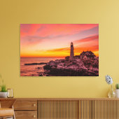 vuurtoren | Portland Head Kaap Elizabeth Maine Canvas Afdruk (Insitu (Woonkamer))