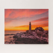 vuurtoren | Portland Head Kaap Elizabeth Maine Legpuzzel (Horizontaal)