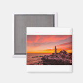 vuurtoren | Portland Head Kaap Elizabeth Maine Magneet (Voorkant / Achterkant)