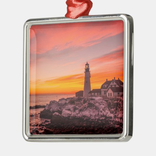 vuurtoren | Portland Head Kaap Elizabeth Maine Metalen Ornament (Links)