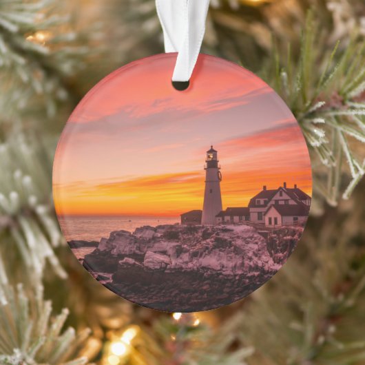 vuurtoren | Portland Head Kaap Elizabeth Maine Ornament (Boom)