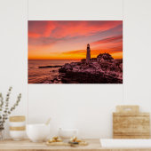 vuurtoren | Portland Head Kaap Elizabeth Maine Poster (Keuken)
