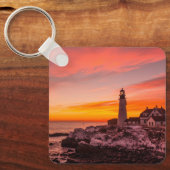 vuurtoren | Portland Head Kaap Elizabeth Maine Sleutelhanger (Voorkant)