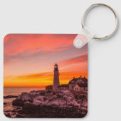 vuurtoren | Portland Head Kaap Elizabeth Maine Sleutelhanger (Achterkant)