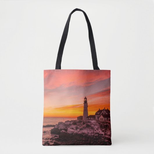 vuurtoren | Portland Head Kaap Elizabeth Maine Tote Bag (Voorkant)