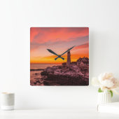 vuurtoren | Portland Head Kaap Elizabeth Maine Vierkante Klok (Huis)