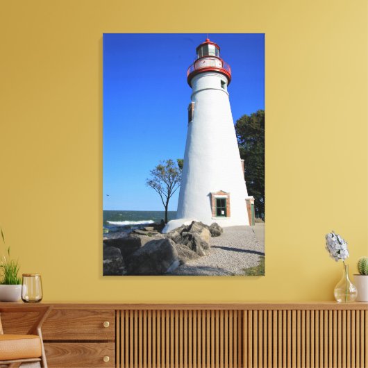 vuurtoren Portrait Ohio Canvas Afdruk (Insitu (Woonkamer))