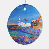 Vuurtoren Portugal Cascais Keramisch Ornament (Links)