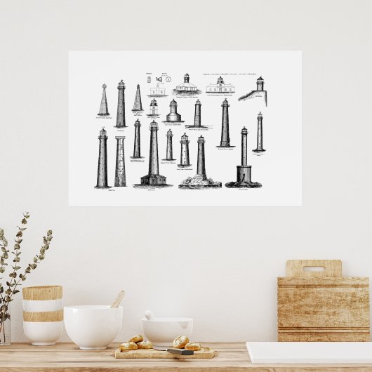 vuurtoren poster (Keuken)