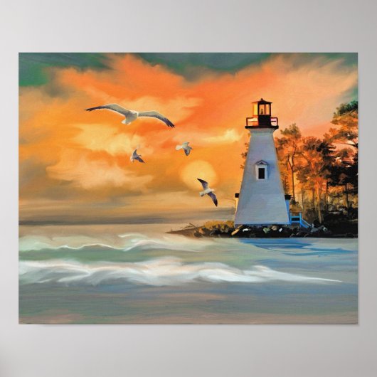 vuurtoren poster (Voorkant)