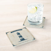 vuurtoren Poster 1 Glazen Onderzetter (Schuin)