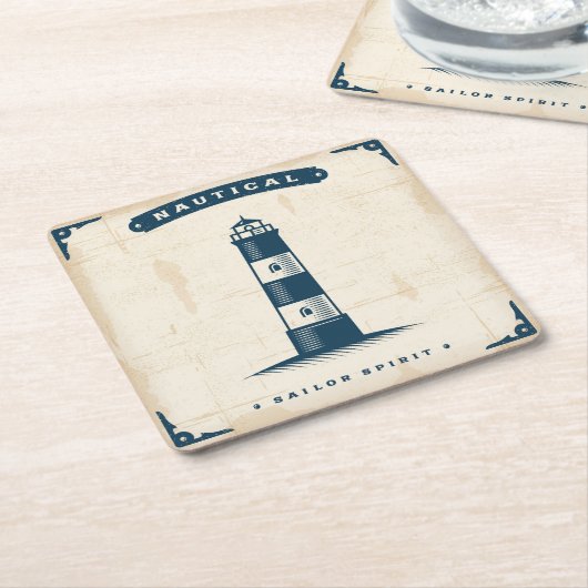 vuurtoren Poster 1 Kartonnen Onderzetters (Schuin)