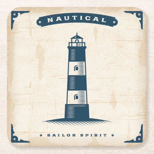  vuurtoren Poster 1 Kartonnen Onderzetters (Voorkant)