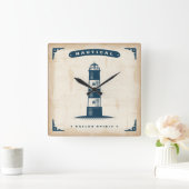 vuurtoren Poster 1 Vierkante Klok (Huis)