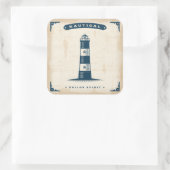 vuurtoren Poster 1 Vierkante Sticker (Tas)