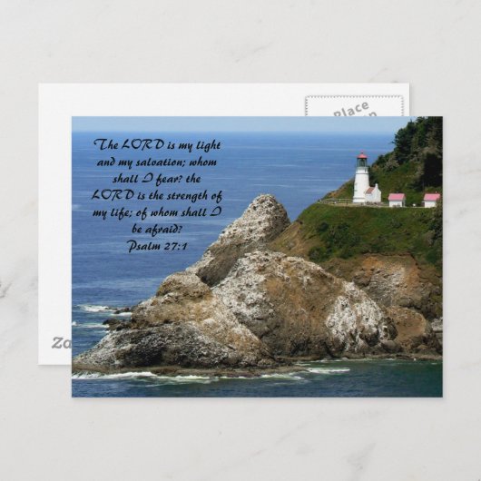 Vuurtoren Psalm 27:1 Briefkaart (Voorkant / Achterkant)