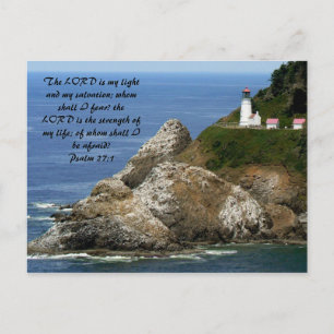 Vuurtoren Psalm 27:1 Briefkaart