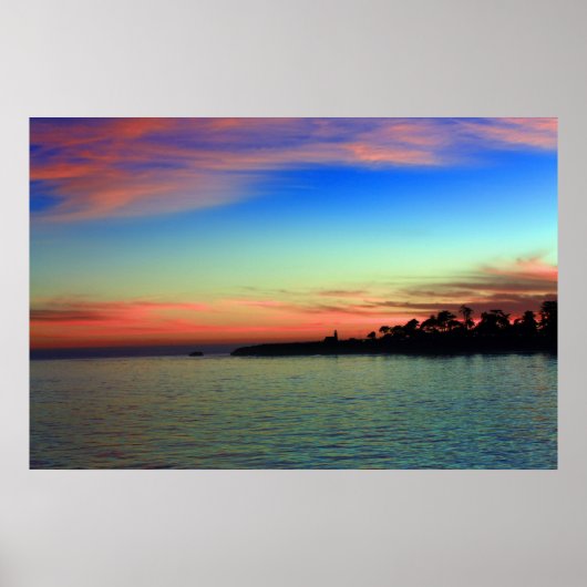 Vuurtoren punt Santa Cruz Poster (Voorkant)