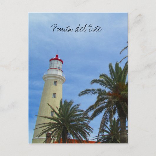 vuurtoren punta del este briefkaart (Voorkant)