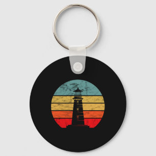 Vuurtoren Retro Vintage Strand Bootvaren Zeeleven Sleutelhanger