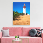 Vuurtoren, Robbeneiland, Kaapstad Canvas Afdruk (Insitu (Woonkamer))