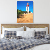 Vuurtoren, Robbeneiland, Kaapstad Canvas Afdruk (Insitu (Slaapkamer))