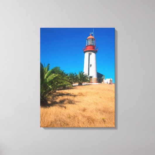 Vuurtoren, Robbeneiland, Kaapstad Canvas Afdruk (Voorkant)
