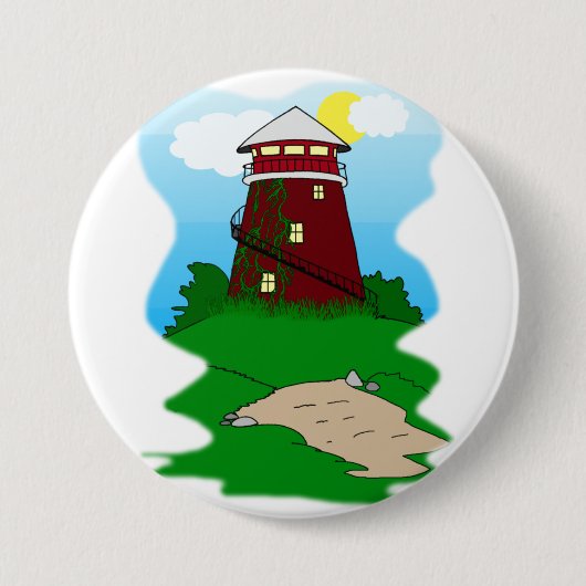 vuurtoren ronde button 7,6 cm (Voorkant)