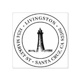  Vuurtoren Ronde Familie Retouradres Rubberstempel