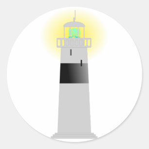Vuurtoren Ronde Sticker