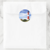 vuurtoren ronde sticker (Tas)