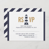 vuurtoren RSVP kaartje (Voorkant / Achterkant)