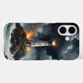 Vuurtoren 's nachts in stormachtig zee cover (Achterkant (horizontaal))