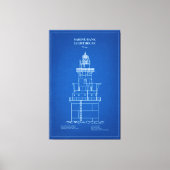 Vuurtoren Sabine Bank - Texas - AD Canvas Afdruk (Voorkant)