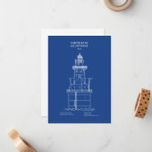 Vuurtoren Sabine Bank - Texas - AD Notitiekaartje (Voorkant / Achterkant in situ)