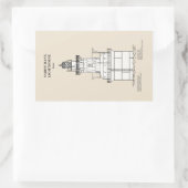 Vuurtoren Sabine Bank - Texas - SBD Rechthoekige Sticker (Tas)