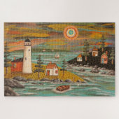 vuurtoren Sail Jigzaag Puzzle door Karla Gerard Legpuzzel (Horizontaal)