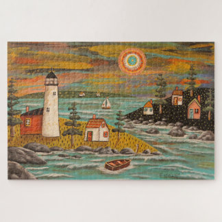 vuurtoren Sail Jigzaag Puzzle door Karla Gerard Legpuzzel