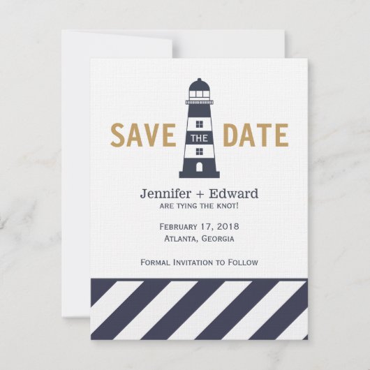 vuurtoren save the date (Voorkant)