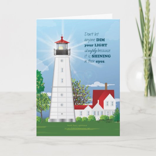 Vuurtoren Schijn Je Licht Kaart (Voorkant)