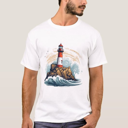 Vuurtoren Seacoast Beauty Natuur Ocean Discovery T-shirt (Voorkant)