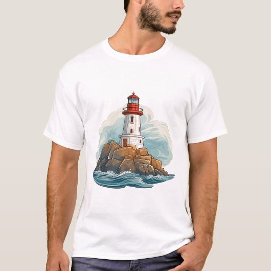 Vuurtoren Seacoast Beauty Natuur Ocean Discovery T-shirt (Voorkant)