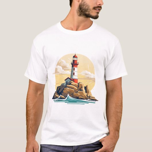 Vuurtoren Seacoast Beauty Natuur Ocean Discovery T-shirt (Voorkant)