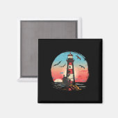Vuurtoren Seaside House Zeilen Zee Boating Light Magneet (Voorkant / Achterkant)